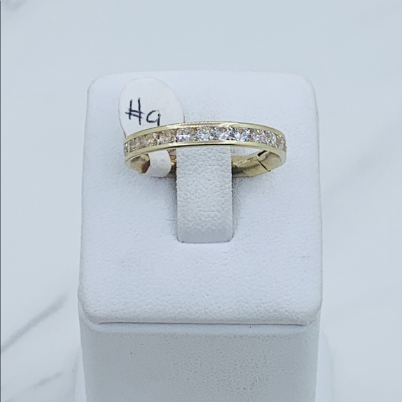 10k Gold Ring Band Wedding Stackable thumb